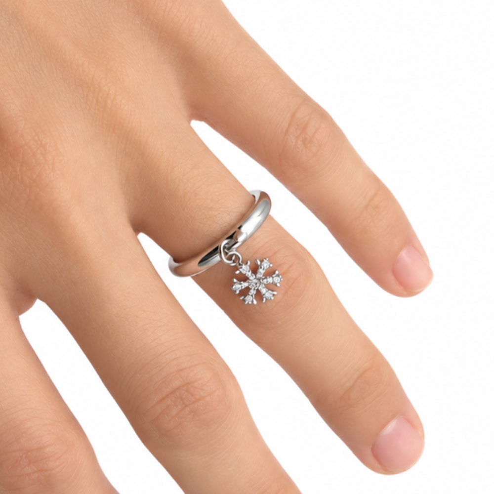 Anello Donna Fiocco di neve Argento 925
