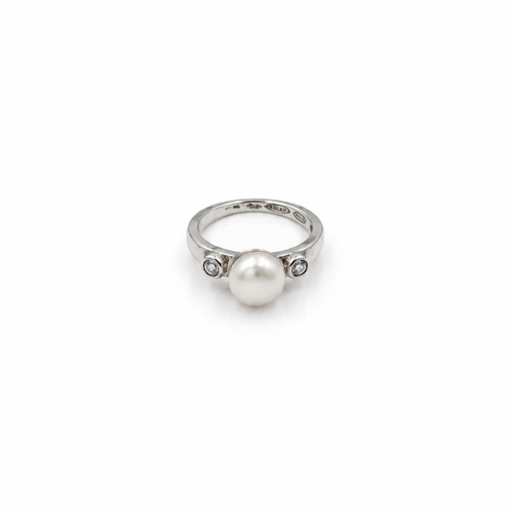 Anello Donna Perla e pietre Argento 925