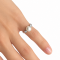 Anello Donna Perla e pietre Argento 925