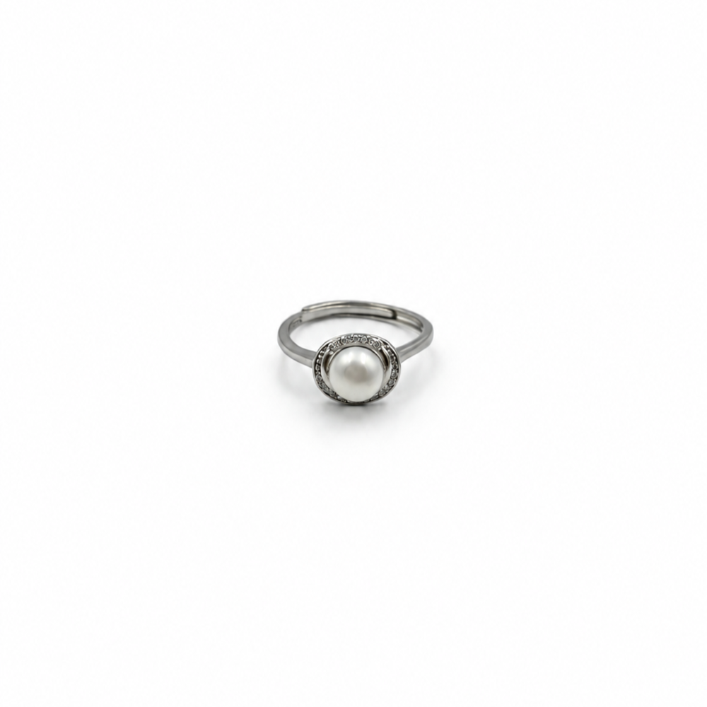Anello Donna Perla Rialzata Argento 925