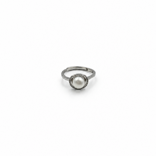 Anello Donna Perla Rialzata Argento 925