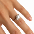 Anello Donna Perla Rialzata Argento 925