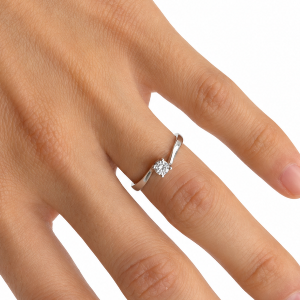 Anello Donna Solitario Argento 925