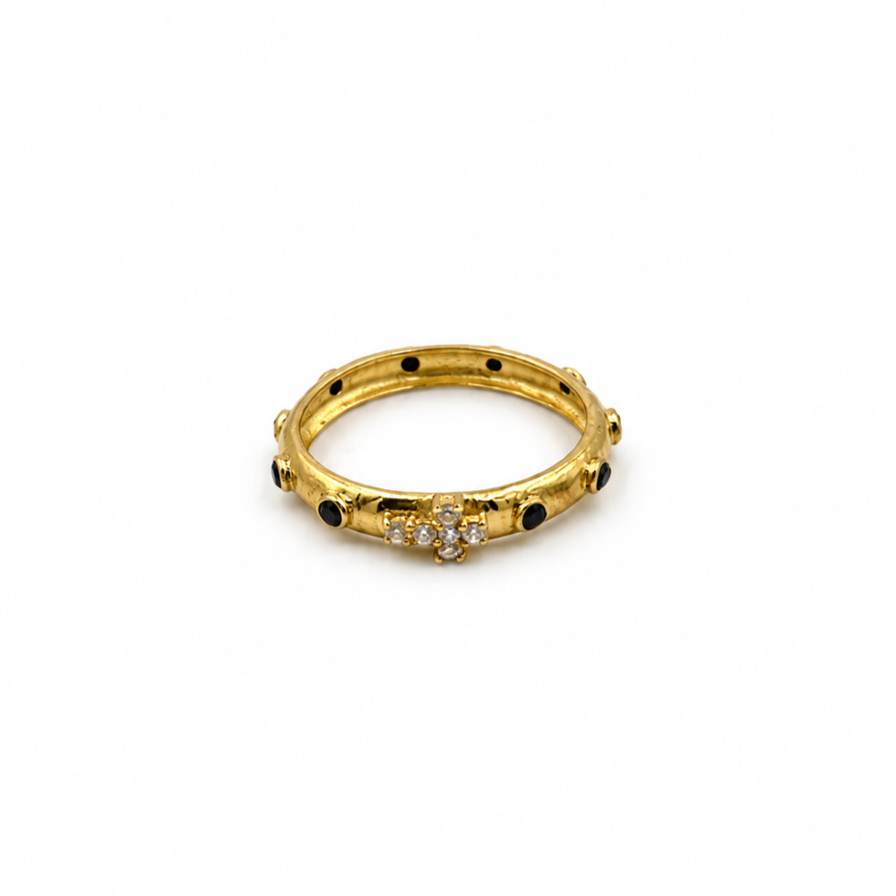Anello Unisex Rosario Dorato Argento 925 M24