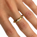 Anello Unisex Rosario Dorato Argento 925 M24