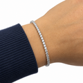 Bracciale Tennis Unisex Bianco Argento 925 TN02