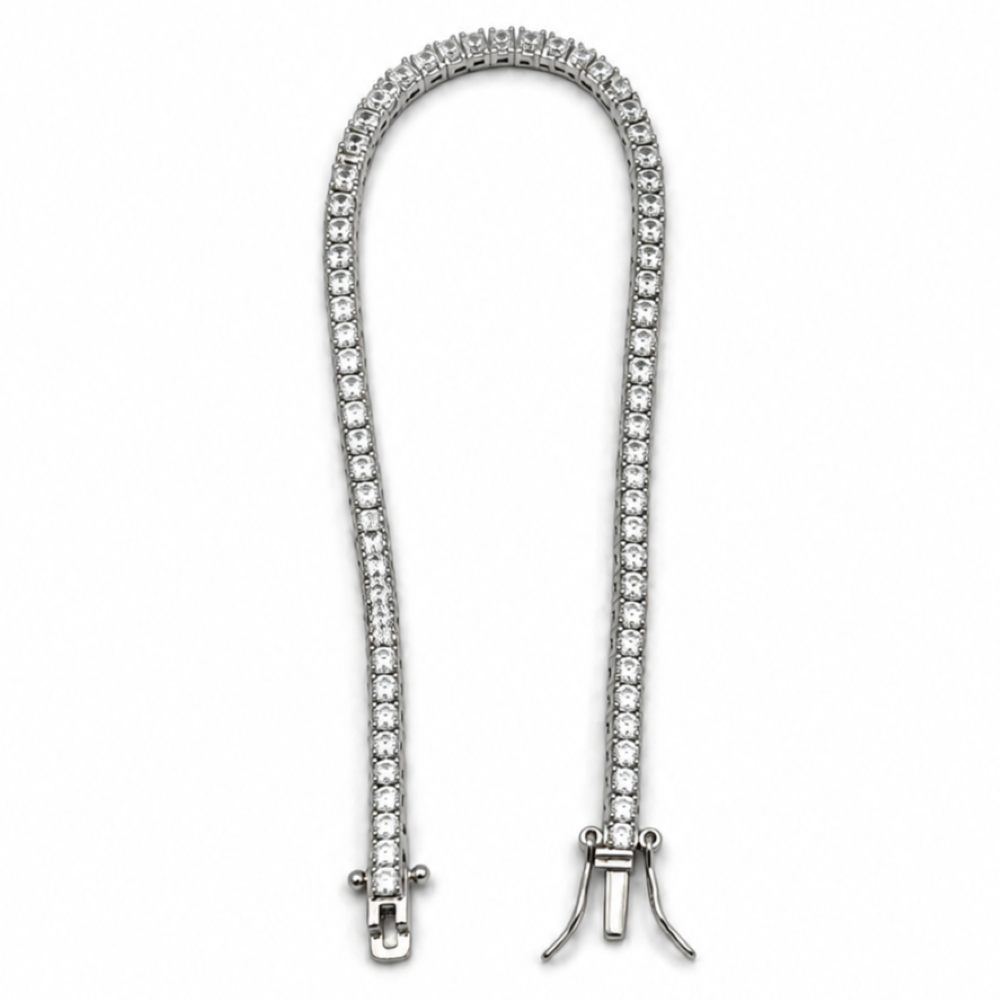 Bracciale Tennis Unisex Bianco Argento 925 TN02