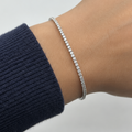 Bracciale Tennis Unisex Bianco Argento 925 TN01