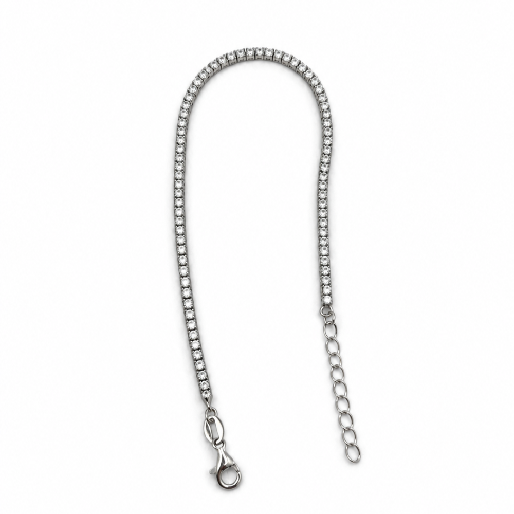 Bracciale Tennis Unisex Bianco Argento 925 TN01