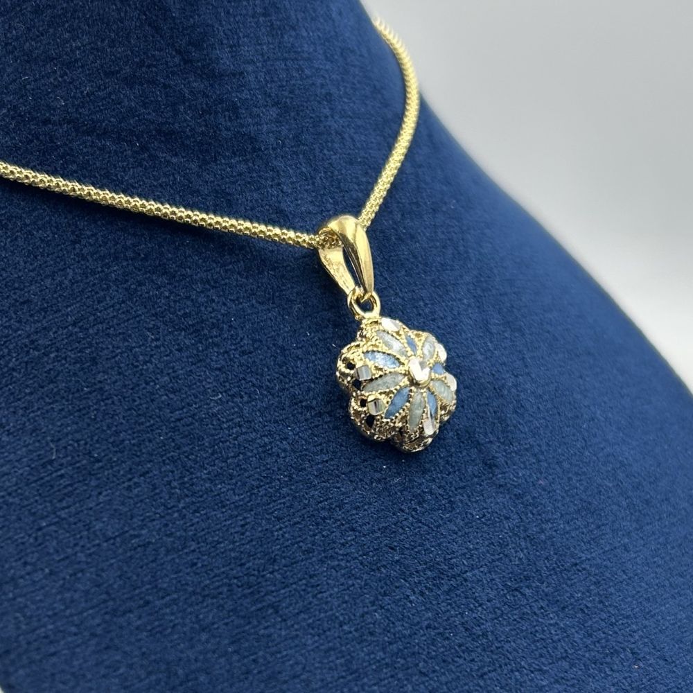 Collana Donna Fiore smaltato Argento 925