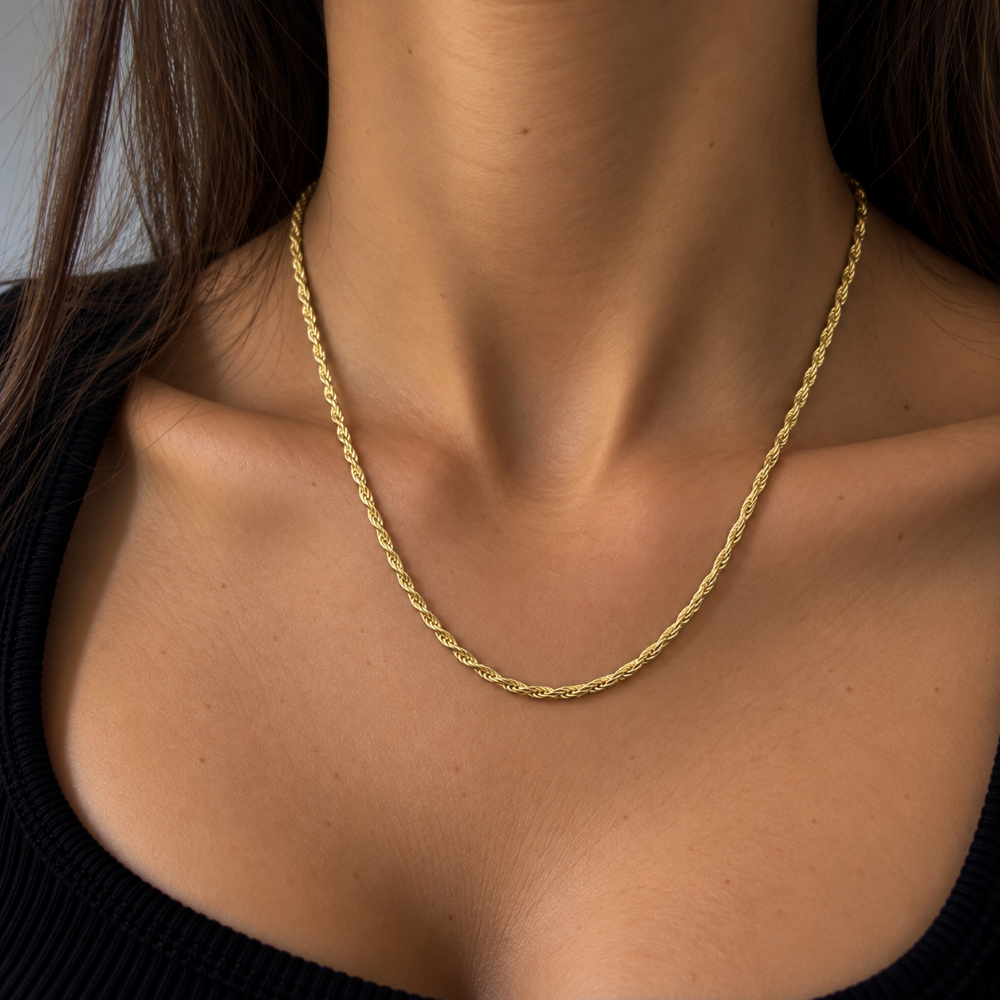 Collana Unisex Funetta in Argento 925 dorata