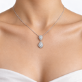 Collana Donna Doppia Goccia Argento 925