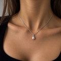 Collana Donna Ciondolo Perla Argento 925
