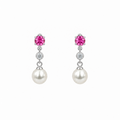 Orecchini Donna Pendenti Perla Argento 925