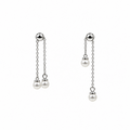 Orecchini Donna Pendenti Perla Argento 925