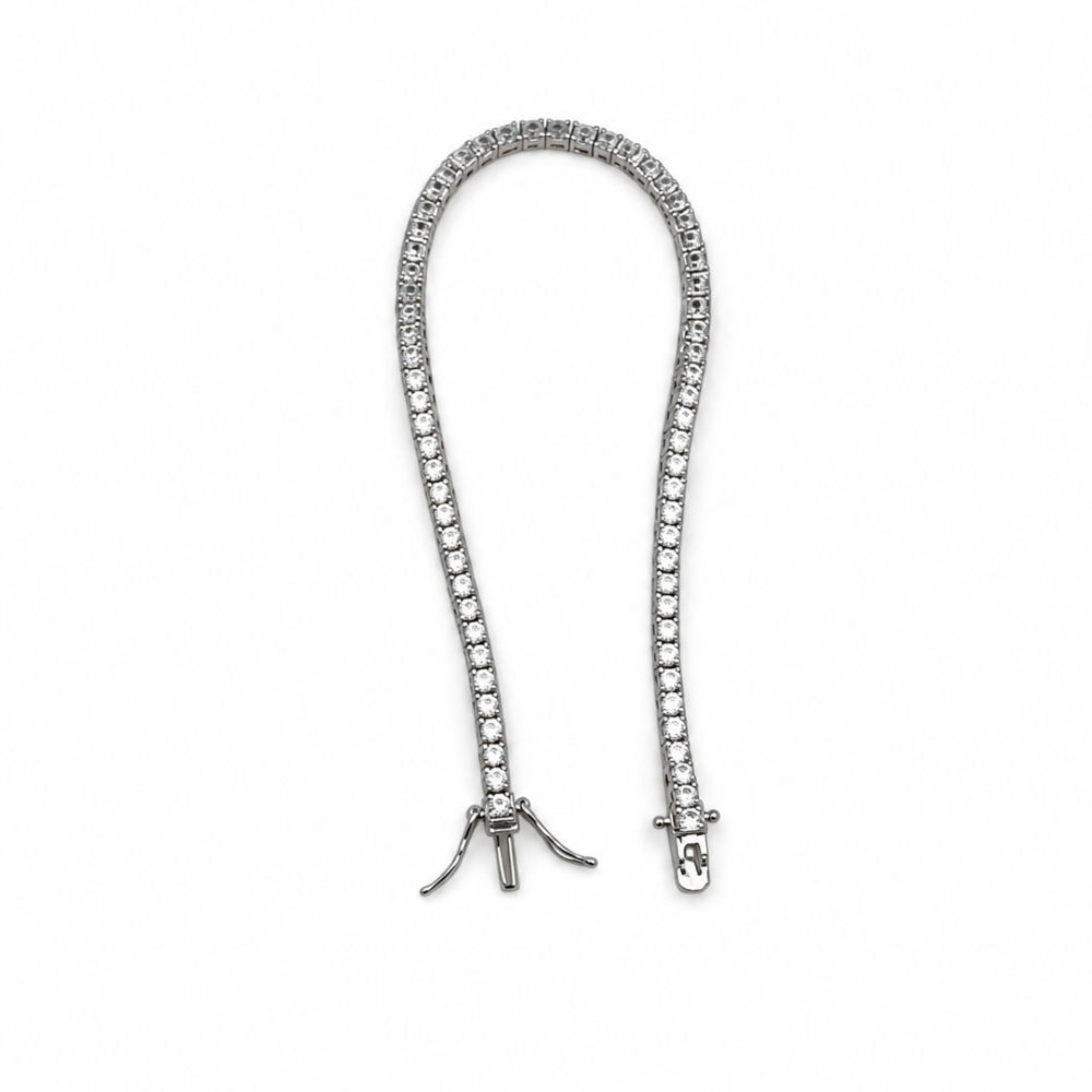 Bracciale Tennis Unisex Bianco Argento 925 TN03